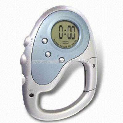 Carabiner FM Auto Scan Radio, with LCD Display and Earphone