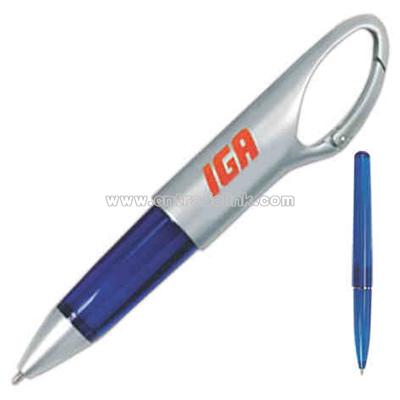 Carabiner clip pen