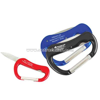 Carabiner with straight blade