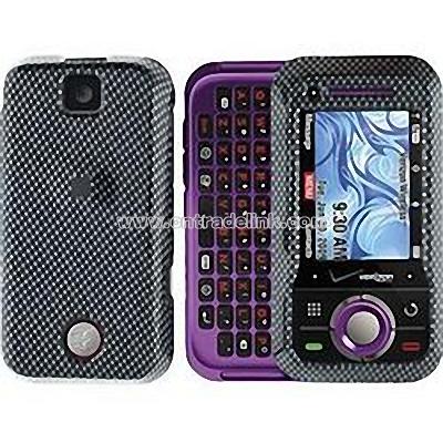 Carbon Fiber Snap-On Protector Case Faceplate for Motorola Rival A455