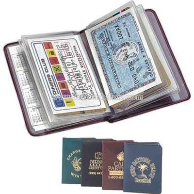Card case holds twelve credit cards in a slim-line wallet