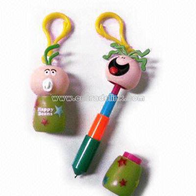 Cartoon Ballpoint Pen with Strap