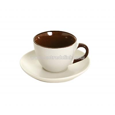 Ceramic Coffee Cup and Saucer
