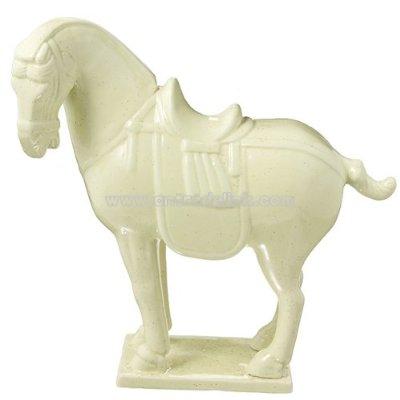 Ceramic Horse Statuette - Yellow