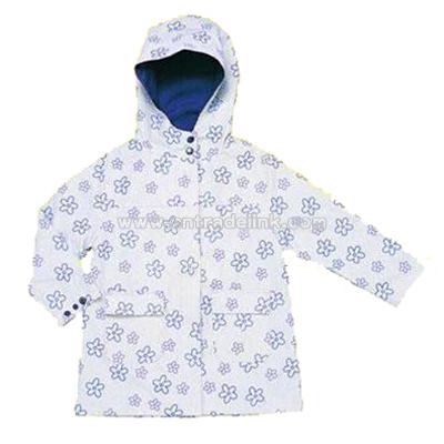 Children's Raincoat with Allover Printing