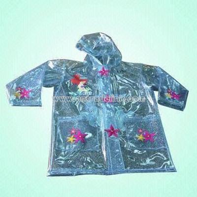 Children's Raincoat with Sea-Maiden Printing