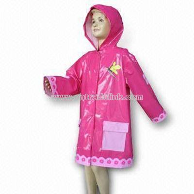 Children's Shining Raincoat with Various Printed