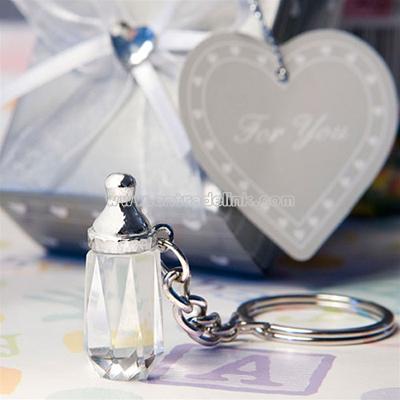 Choice Crystal Baby Bottle Key Chain Favors