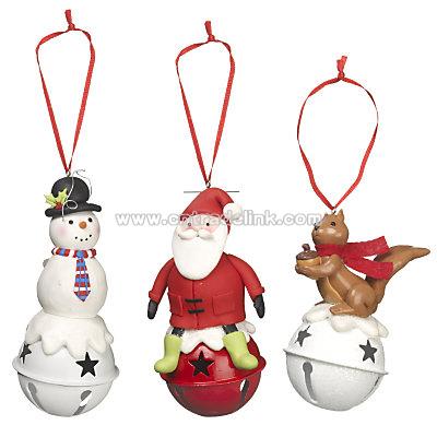 Christmas Characters on Bells Tree Decorations