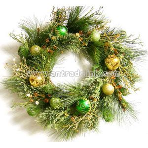 Christmas Flower Wreath and Artificial Flower