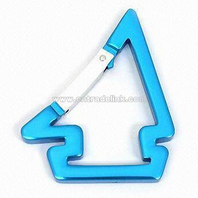 Christmas Tree Shaped Carabiner with Nice Plated Finishing