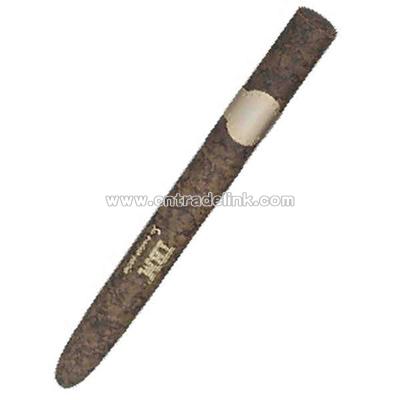 Cigar shape ballpoint pen with brass construction