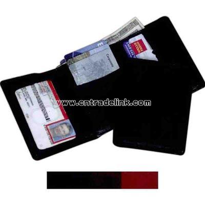 Classic traditional tri-fold wallet with numerous credit card slots
