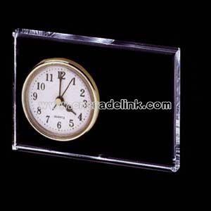 Clear acrylic rectangle award clock