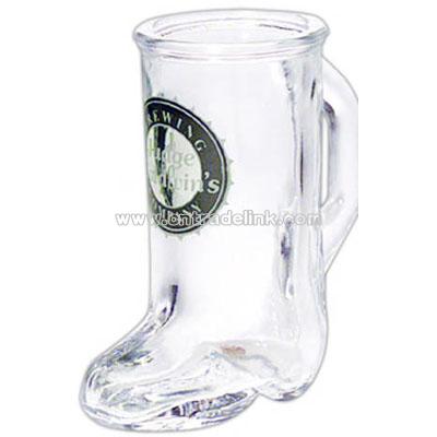 Clear boot shape 1.5 oz shot glass