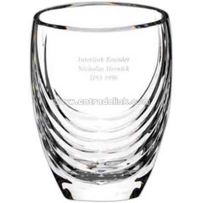 Clear crystal vase