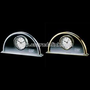 Clear glass arch shape clock