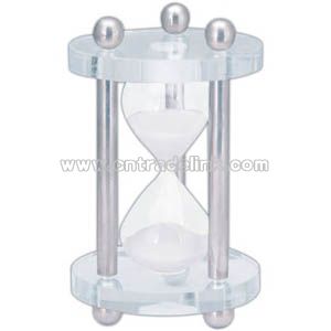 Clear with silver acrylic sand timer