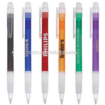 Click action retractable pen in transparent colors