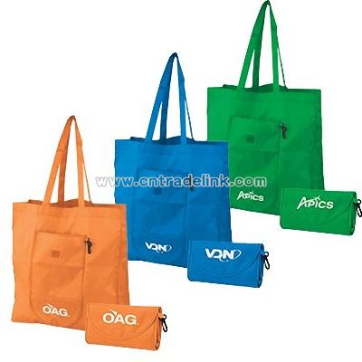 Clip-On Fold-Up Tote Bag