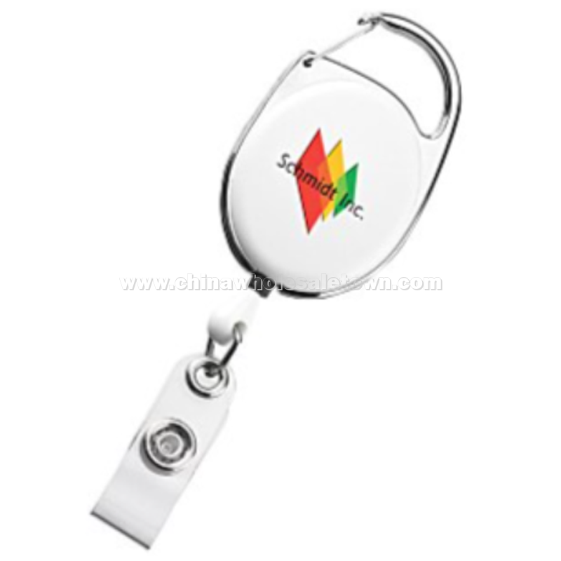 Clip-On Retractable Badge Holder - Opaque - Full Color