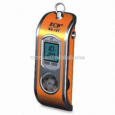 Clock Radio with FM Auto Scan and Simple Earphones