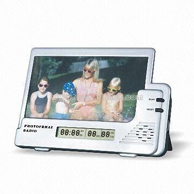 Clock Radio with Photo Frame and Alarm Clock