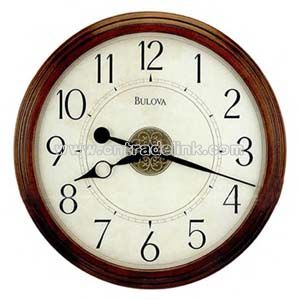 Clock made of solid wood case
