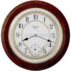 Clock with solid oak case