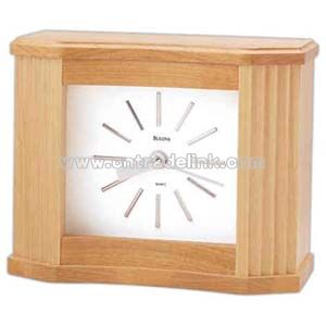 Clock with solid wood case