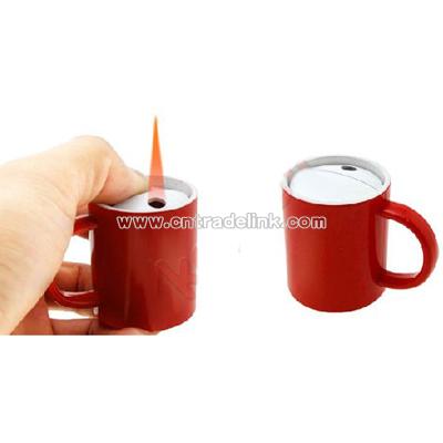 Coffee Mug Cigarette Lighter - Red