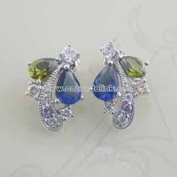 Color CZ Earring