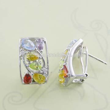 Color Cz Earring