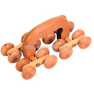 Comfort ball wooden massager with magnetic dots