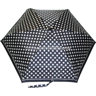 Compact Automatic Open & Close  Polka Dot Umbrella