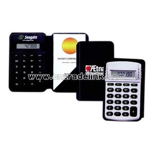 Compact size calculator with vinyl cover