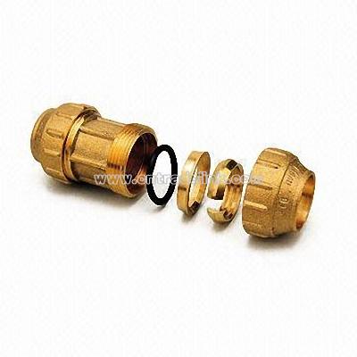 Compression Brass Fitting with Forging Body and Brass Sleeve