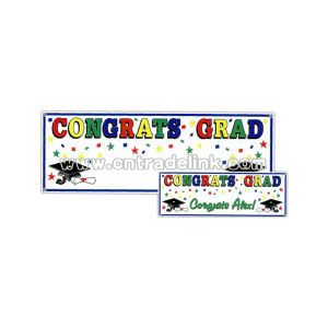 Congrats grad sign banner