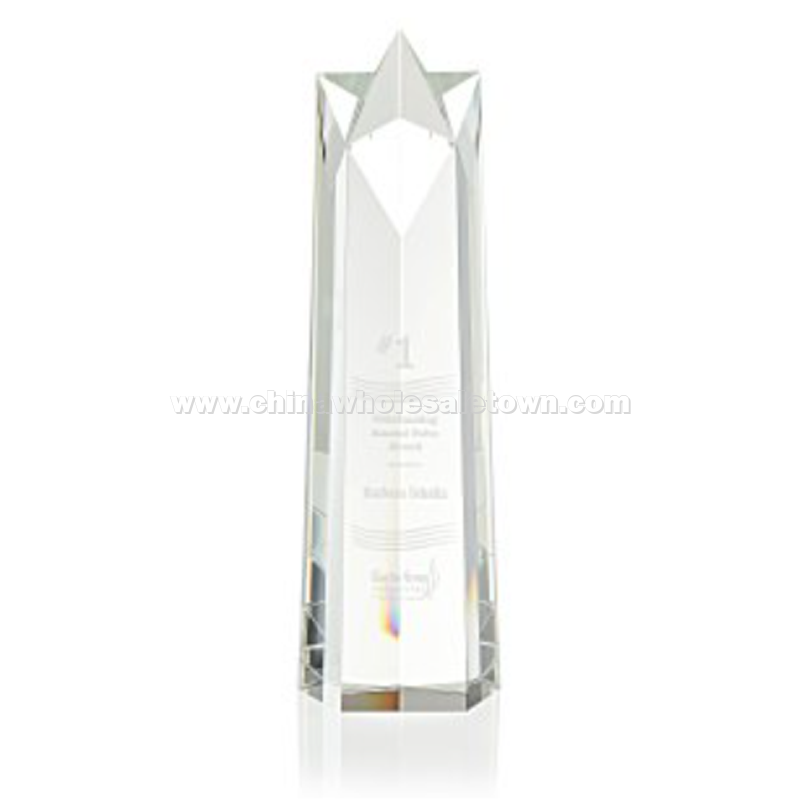 Crystal Star Obelisk Award - 12