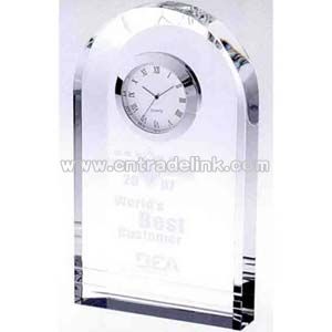 Crystal award clock