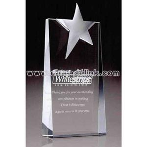 Crystal award with star