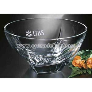 Crystal bowl shape award
