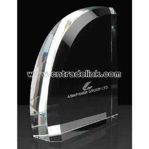 Crystal half arch award