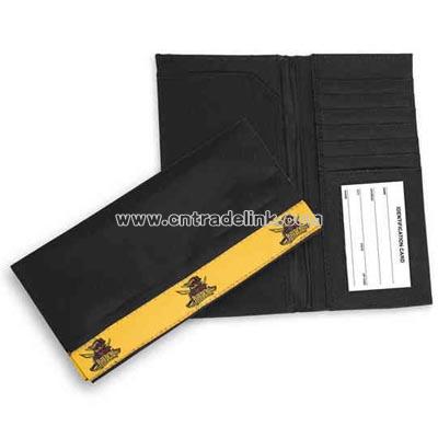 Custom woven checkbook wallet