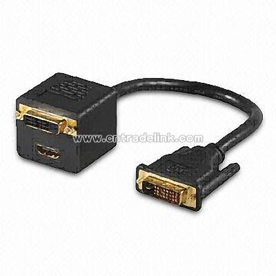 DVI 24+5 M to DVI 24+5 F and HDMI F Converter