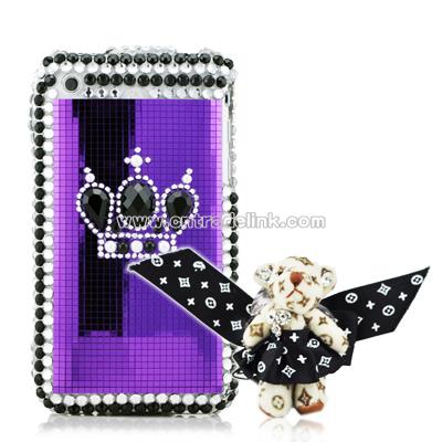 Decora Series for iPhone Crystal 3G / 3GS Case Special Bear Purple