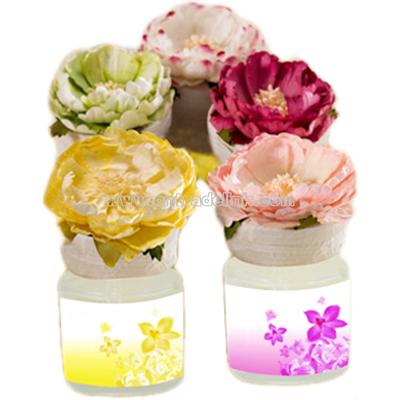 Decorative Car Air Freshener with Paper Floral Top