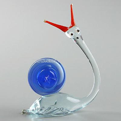 Delicate Snail Glass Figurine