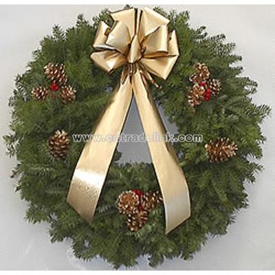 Deluxe Gold Balsam Christmas Wreath