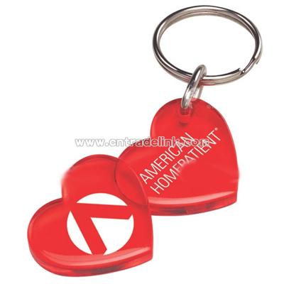 Double Heart Keychain